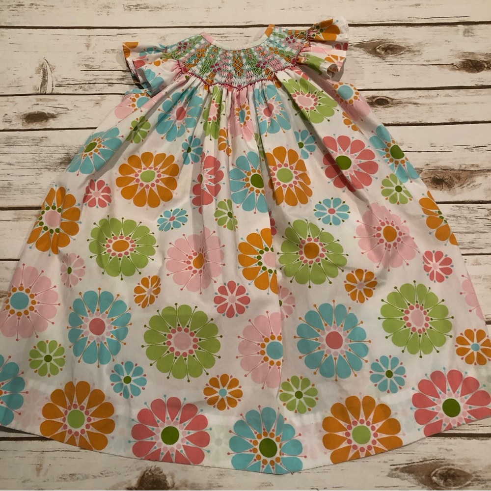Zuccini floral smocked dress